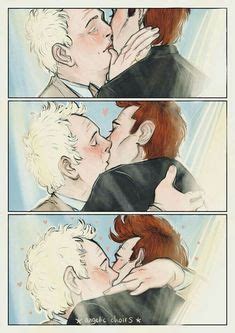 23 Good omens crowley x aziraphale kiss ideas | good omens book, crowley, best