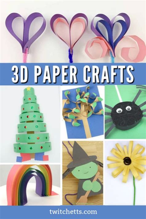 60 Easy 3D Paper Crafts for Kids To Make - Twitchetts