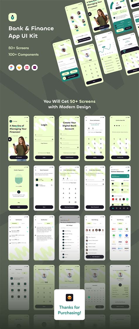 Uwang - Bank & Finance Apps UI KIT- Download Figma UIkit high quality free & premium