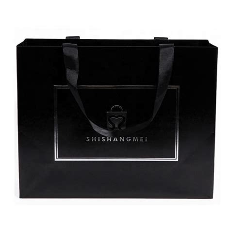 Black Retail Bags With Logo - The One Packing Solution