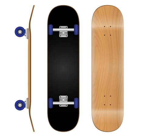 Premium Vector | Set of realistic skateboard deck template isolated eps vector