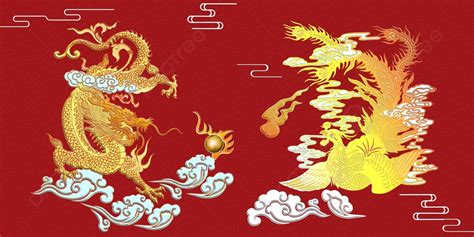 New Chinese Traditional Decorative Painting Of Dragon And Phoenix ...