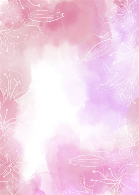 Background Pink Putih Abstrak Bunga Pernikahan Watercolor Floral Latar Belakang, Dekorasi Bunga ...