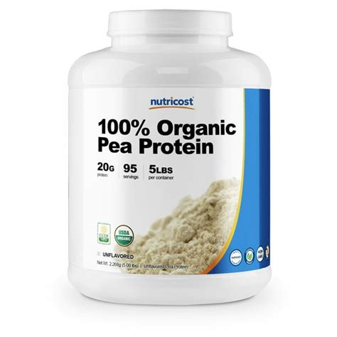 Nutricost Organic Pea Protein Isolate Powder (5LBS) - Unflavored, Protein from Plants, Vegan ...