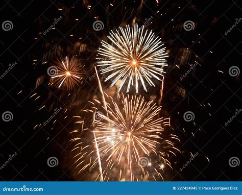 Fireworks Fallas Valencia stock image. Image of bright - 227424945