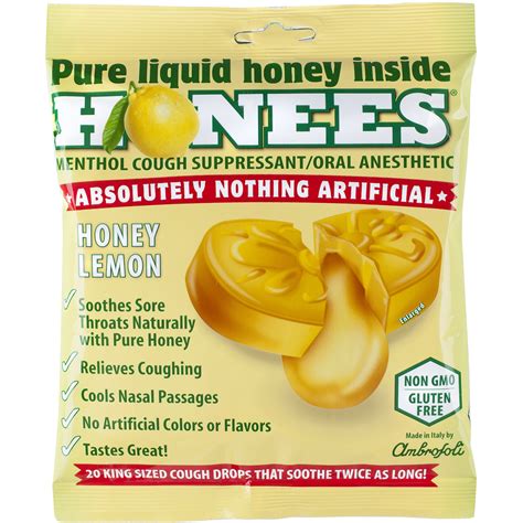 Honees, Cough Drops, Honey Lemon, 20 Cough Drops - iHerb