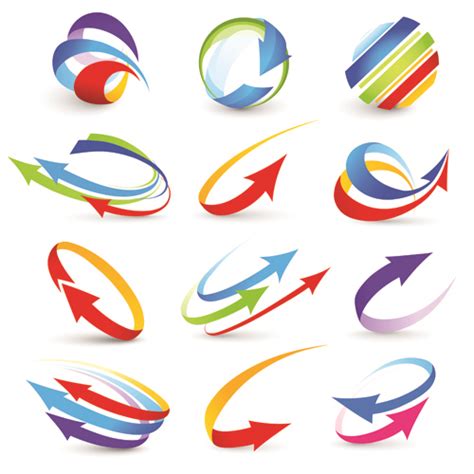 Vector Logo of abstract arrow design elements 04 free download