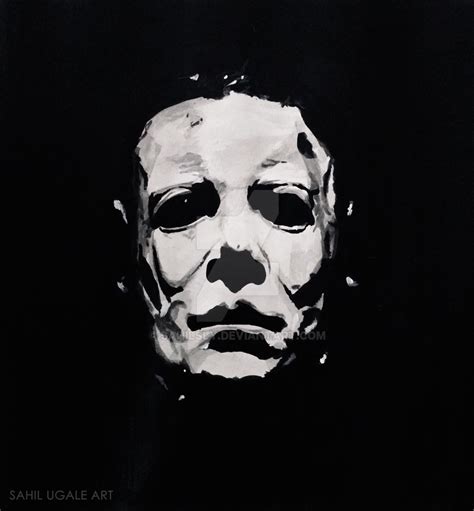Acrylic Painting of Michael Myers Face Mask by sahilsly on DeviantArt