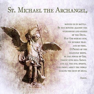 Prayer to St. Michael the Archangel Art Print | Archangels, St michael archangel prayer, St ...