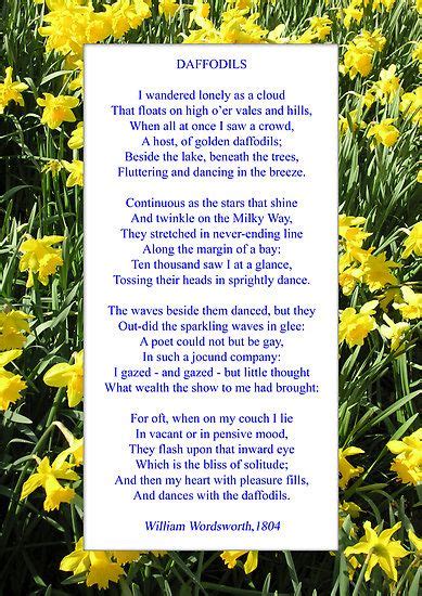 One of my favorite poems...reminds me so much of home! | Daffodils, Daffodils poem, Poems