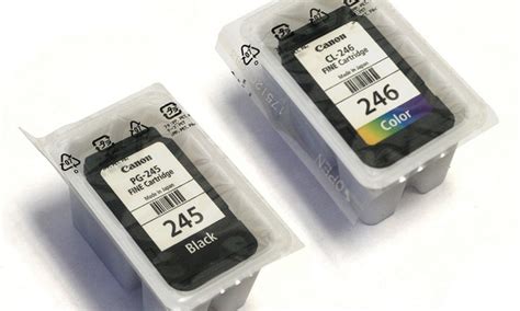 Canon PG-245 Black and CL-246 Color Ink Cartridges for PIXMA Printers ...