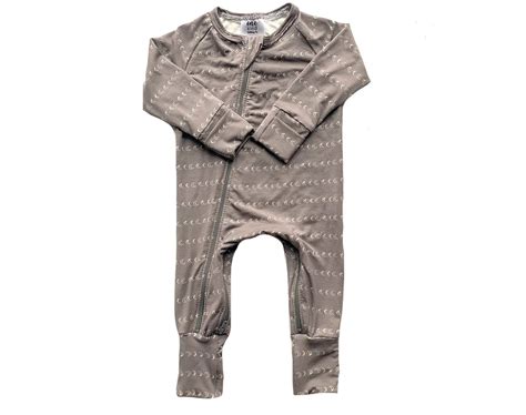 Bamboo Baby Zipper Sleeper Pajamas With Inseam Zipper for Easy - Etsy