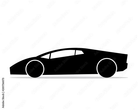 sport car silhouette design illustration, silhouette style design, designed for icon and ...