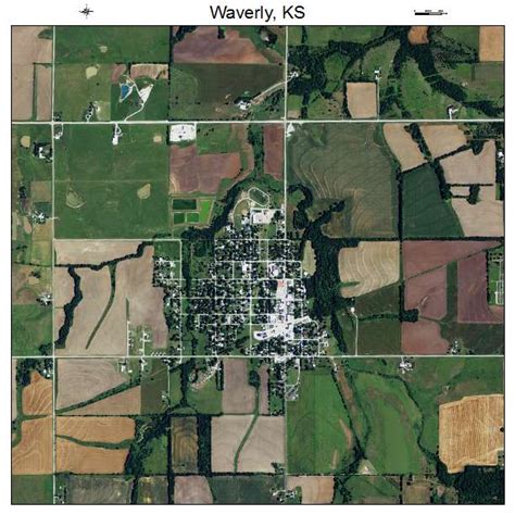 Aerial Photography Map of Waverly, KS Kansas