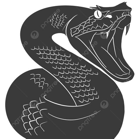 Viper Snake Silhouette, Snake, Viper, Reptile PNG and Vector with Transparent Background for ...