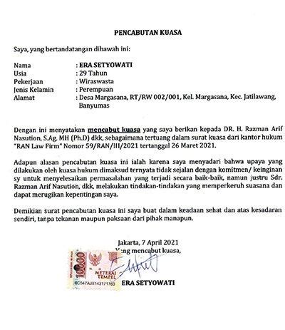 10 Contoh Surat Kuasa yang Baik dan Benar - Bagian all