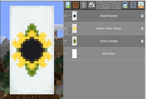 Sunflower Banner | Minecraft Banner Designs