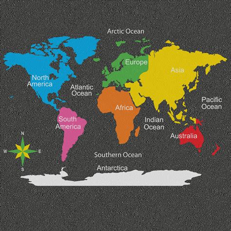 Continents On The World Map