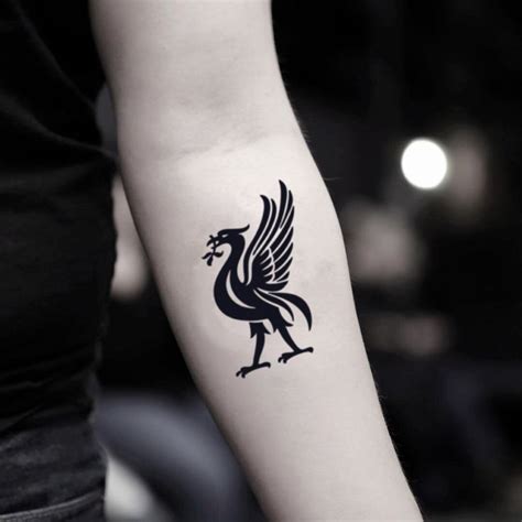 Liverpool Liverbird Temporary Tattoo Sticker (Set of 2) | Underarm ...