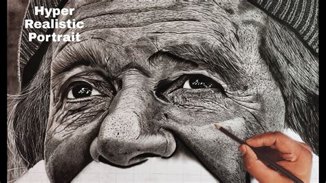 Hyper Realistic Drawing | Old Man Portrait - YouTube