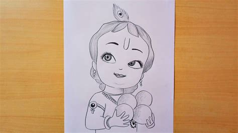 How to Draw Little Krishna || Pencil Sketch