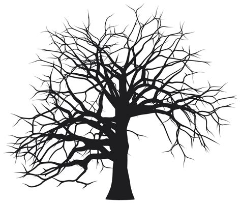 OnlineLabels Clip Art - Leafless Tree Silhouette