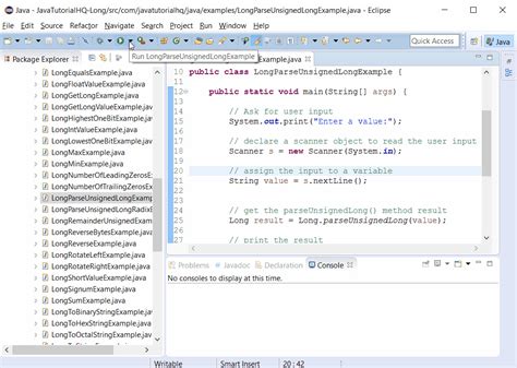 Java Long parseUnsignedLong(String s) method example