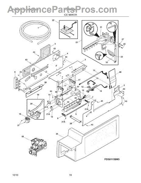 Parts for Frigidaire FGHB2844LF4: Ice Maker Parts - AppliancePartsPros.com