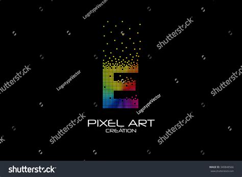 Pixel Art Design E Letter Logo Stock Vector (Royalty Free) 340848566 ...