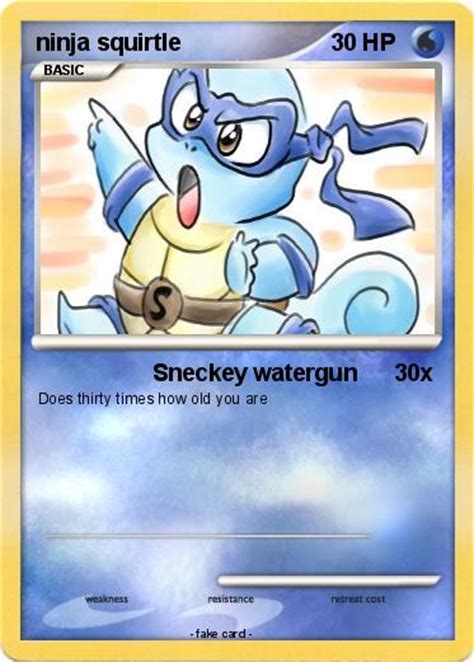 Pokémon ninja squirtle 1 1 - Sneckey watergun - My Pokemon Card