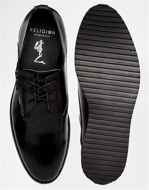 Religion Leather Derby Shoes, $195 | Asos | Lookastic