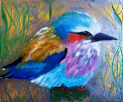 Acrylic Bird Painting