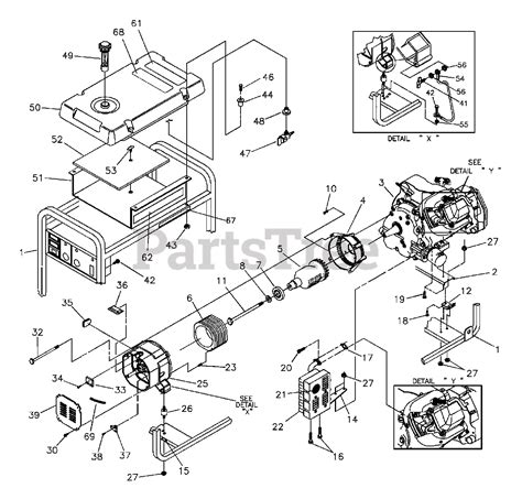 Generac MC4000 (9802-1) - Generac Portable Generator Main Unit Parts ...