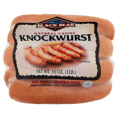 Black Bear Natural Casing Knockwurst, 6 count, 16 oz - Price Rite