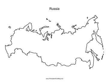 This printable outline map of Russia is useful for school assignments, travel planning, and more ...