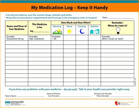 Gutsy Medication Log Printable | Tristan Website