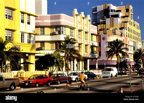 Miami Beach Art Deco historic district Florida USA Stock Photo - Alamy