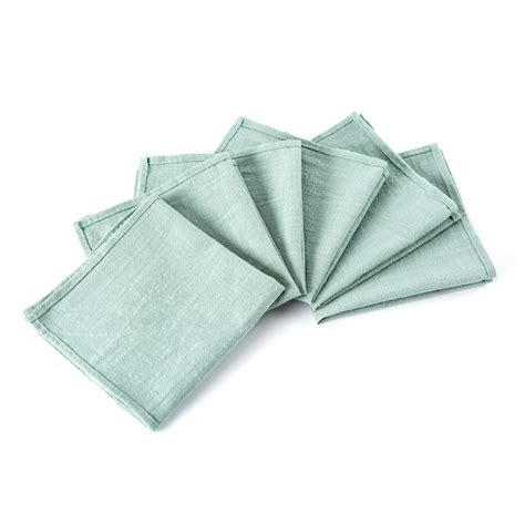 Mint Green Cotton Napkins , Cloth Napkins, Set Of 6 Canvas Napkins, Wedding Napkin, Party ...