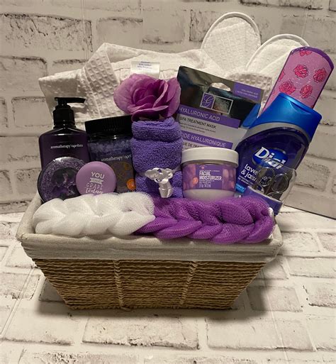 Lavender Aromatherapy Gift basket Spa Basket Mothers day | Etsy