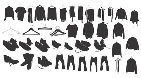 Clothing Shoes Silhouette | Vector clothes, Silhouette vector, Shoes vector