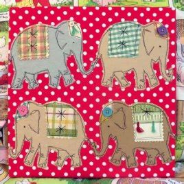 Free Sewing pattern: Marching Elephants applique template – Sewing