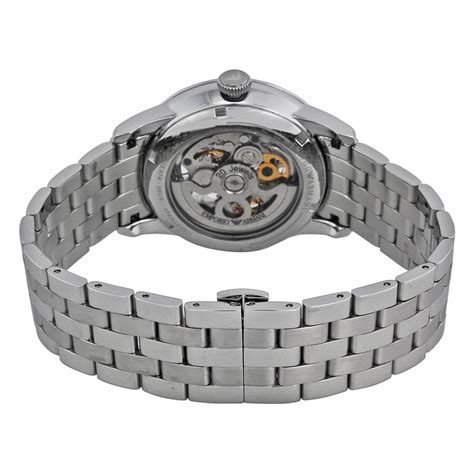 Emporio Armani Meccanico Automatic Skeletal Dial Steel Unisex Watch ...