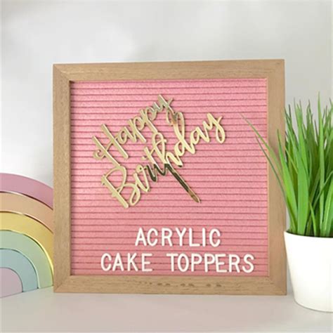 Ludlz Happy Birthday Cake Topper, Acrylic Cake Topper Birthday, Cake Toppers for Cake Decorating ...