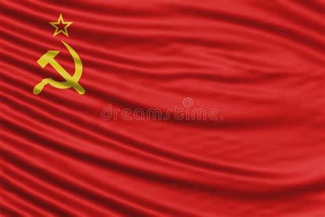 Soviet Union Flag Wave Close Up, National Flag Stock Illustration ...