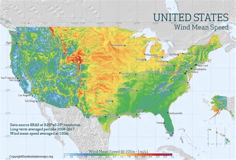 US Wind Map | Printable Wind Map of United States