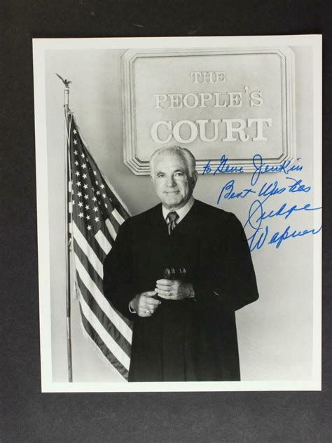 JOSEPH WAPNER (1919-2017) (THE PEOPLE'S COURT) AUTOGRAPH 8 x 10 PHOTO ...