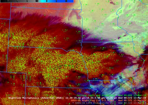 Advection Fog and Multiple Cloud Layers | GOES-R Fog Product Examples