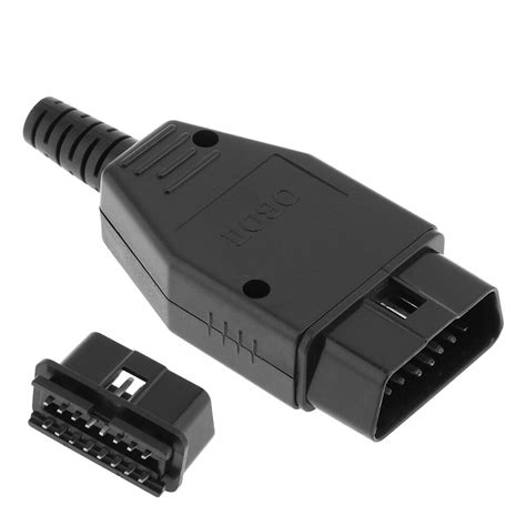 OBD II OBD2 DIY 16 Pin Male Extension Opening Cable Car Diagnostic ...