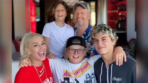 Gwen Stefani & Blake Shelton Beam In Adorable Family Photo For Her Son Zuma's 13th Birthday - Access