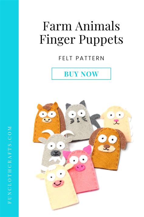 Easy to Make Farm Animal Finger Puppets | Fun Cloth Crafts - Felt Craft ...